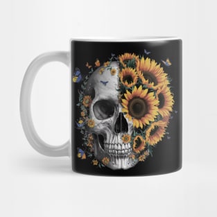 Floral Skull: Beauty and Darkness in Harmony Mug